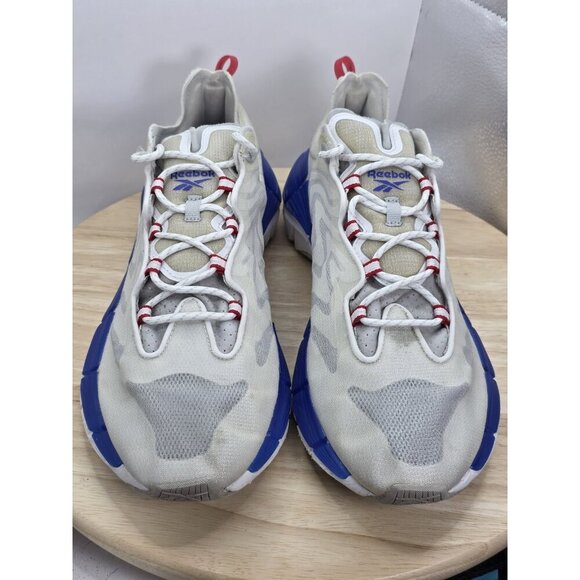 Size 11 - Mens Reebok Zig Kinetica 2 Pure GreyCobalt Blue Running Shoes Sneakers - Picture 4 of 9